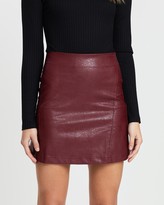 Thumbnail for your product : Atmos & Here Women's Purple Leather skirts - Elora PU Mini Skirt