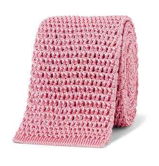 Tom Ford 7.5cm Knitted Silk Tie - Men - Pink