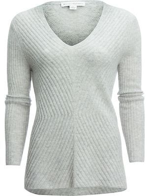 White + Warren Directional Rib V-Neck Sweater - Women's
