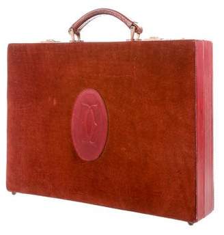 Cartier Vintage Suede Briefcase