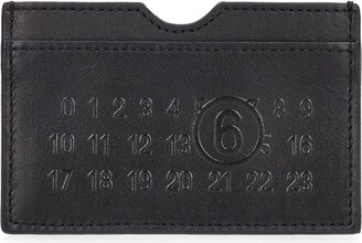 【MM6】LOGO CARD HOLDER Maison Margiela MM6 Japanese 6 Card Holder in Black