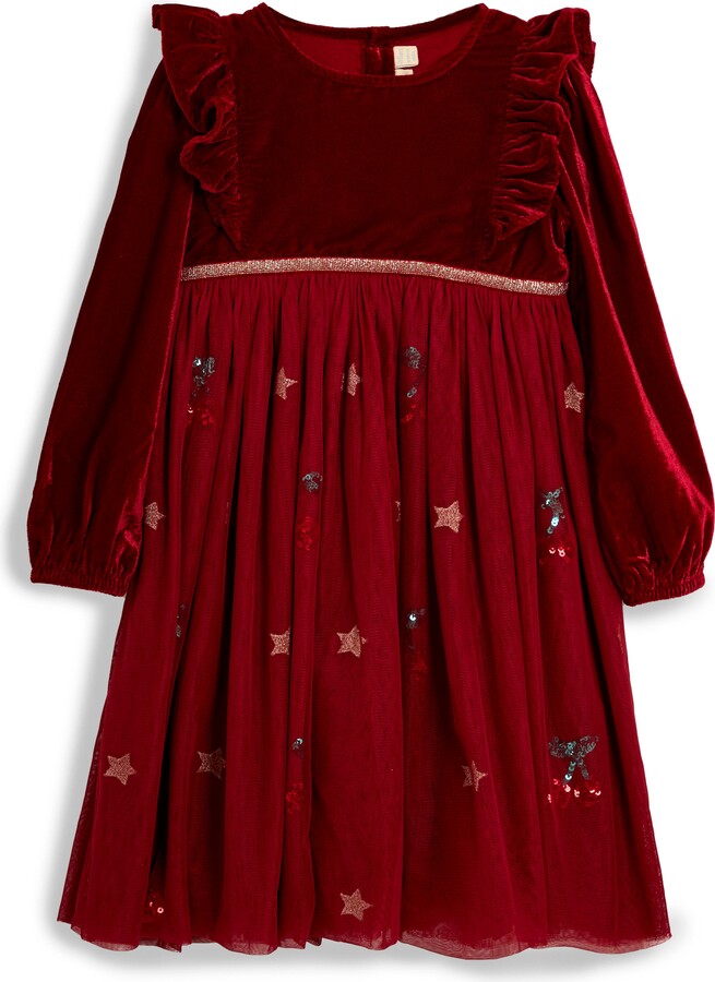 JOJO MAMAN BEBE Cherry Star Sequin Party Dress