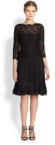 Thumbnail for your product : Tadashi Shoji Pintucked Lace Cocktail Dress