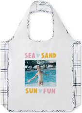 Shutterfly Reusable Shopping Bags: Sea Sand Sun | 16x16 | Yellow |