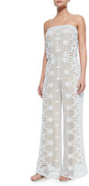 Thumbnail for your product : Miguelina Piper Strapless Lace Jumpsuit