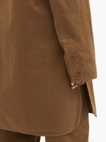 Thumbnail for your product : Lemaire Elongated Cotton Overshirt - Dark Khaki