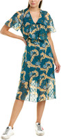 Thumbnail for your product : Anna Sui Ribbons & Roses Silk A-Line Dress