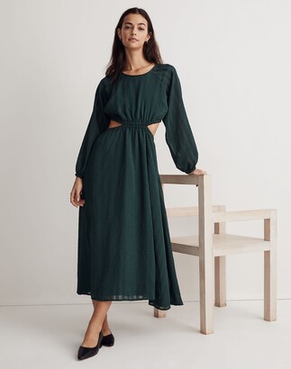 Madewell Long-Sleeve Cutout Midi Dress
