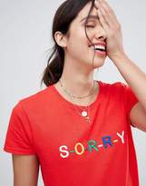Thumbnail for your product : Daisy Street t-shirt with sorry embroidery