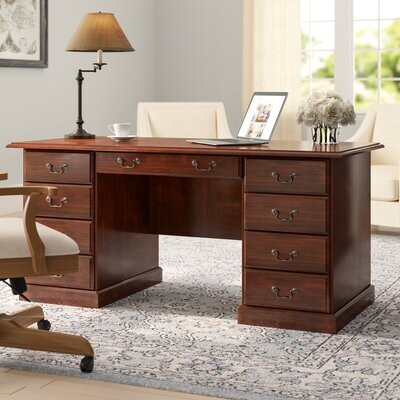 Darby Home Co Kunkle Executive Desk, Darby Home Co Clintonville Standard Bookcase