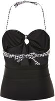 Thumbnail for your product : Topshop Maternity gingham check tankini top