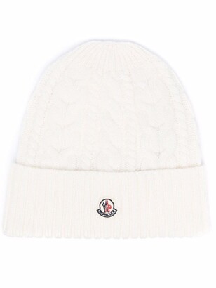 Moncler Logo-Patch Knitted Beanie