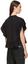 Thumbnail for your product : See by Chloe Black Ruffle T-Shirt