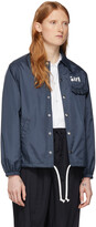 Thumbnail for your product : COMME DES GARÇONS GIRL Navy Logo Coaches Jacket