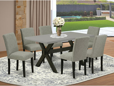Winston Porter Aimara 6 - Person Rubberwood Dining Set