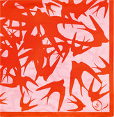 Thumbnail for your product : McQ Pink & Red Swallow Swarm Scarf