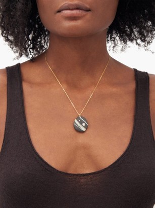 Cvc Stones Chai Diamond & 18kt Gold Necklace - Black White