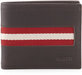 Thumbnail for your product : Bally Web-Trim Leather Wallet, Brown