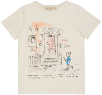 Gucci Children's illustrated print cotton T-shirt