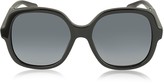 Marc Jacobs MJ 589/S 807HD Rounded Square Black Oversized Acetate Women's Sunglasses