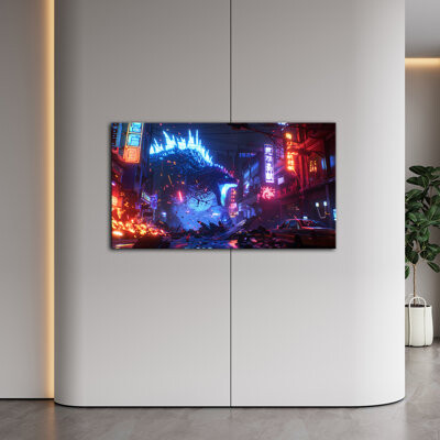 A Home Ice Blue Apocalypse: Godzilla on the Neon Streets by Genie's Poems