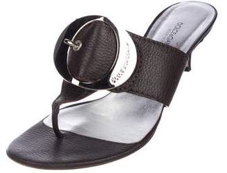Dolce & Gabbana Leather Slide Sandals