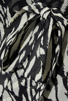 Thumbnail for your product : Veronica Beard Mavis Belted Printed Silk-chiffon Midi Dress