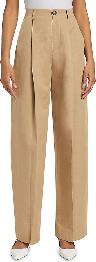 Pleated High-Waist Pants