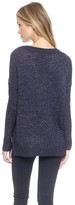 Thumbnail for your product : Vince Metallic Textured V Neck Sweater