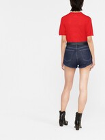 Thumbnail for your product : Zadig & Voltaire intarsia-knit logo cashmere T-shirt