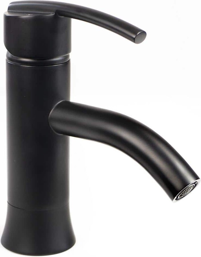 Eisen Home Waverly Single-Handle Single-Hole Bathroom Faucet in Matte Black