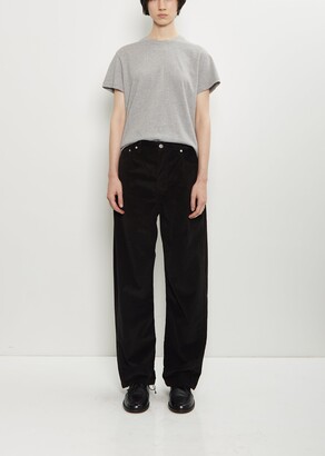 【AURALEE】FINX SILK CHAMBRAY BELTED PANTS Auralee Washed Finx Silk Chambray Belted Pants in Black