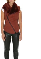 Thumbnail for your product : Nolita Drape Vest Rust Shearling