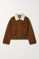 Thumbnail for your product : Jason Wu Shearling-trimmed Wool And Cashmere-blend Felt Jacket - Brown