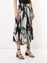 Thumbnail for your product : Y's Printed Wide-Leg Trousers