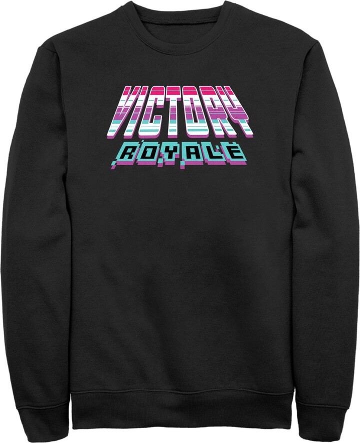Fifth Sun Men's Fortnite Retro Victory Royale Sweatshirt - Black - Medium