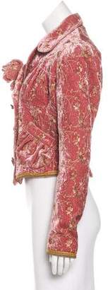 John Galliano Embroidered Velvet Jacket