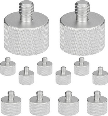 5 Core Mic Stand Adapter 12 Pieces 3/8 Male to 5/8 Female Screw Thread Conversion Connector