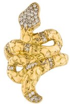 Thumbnail for your product : Hellmuth 18K Diamond Snake Cocktail Ring