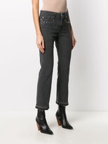 Thumbnail for your product : Love Moschino Studded Crop Jeans