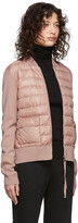 Thumbnail for your product : Moncler Pink Down Knit Combo Jacket
