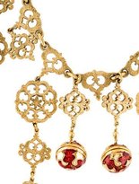 Thumbnail for your product : Saint Laurent Medallion Drops Enamel Statement Necklace