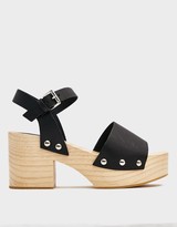 Thumbnail for your product : INTENTIONALLY BLANK Intentionally Blank Women's Clog in All Black Shoes, Size 9 | Calf Leather