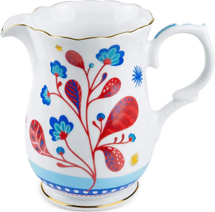BACI MILANO Floral-Patterned Porcelain Jug (19cm)