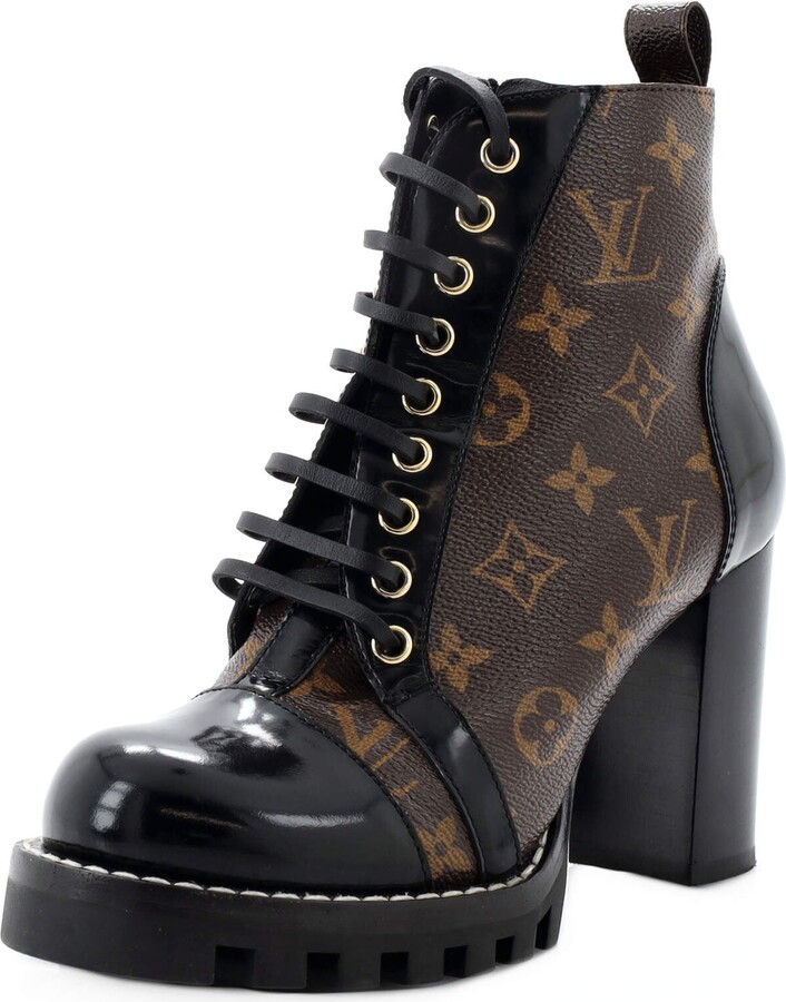 Louis Vuitton Monogram Coated Canvas Star Trail Ankle Boot Size