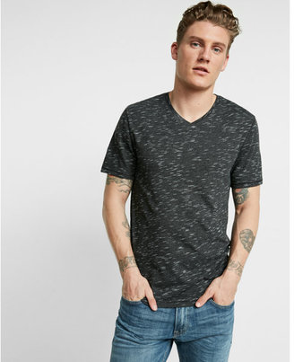 Express shadow pattern v-neck tee