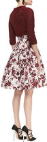 Thumbnail for your product : Oscar de la Renta Sleeveless Full-Skirt Floral Dress