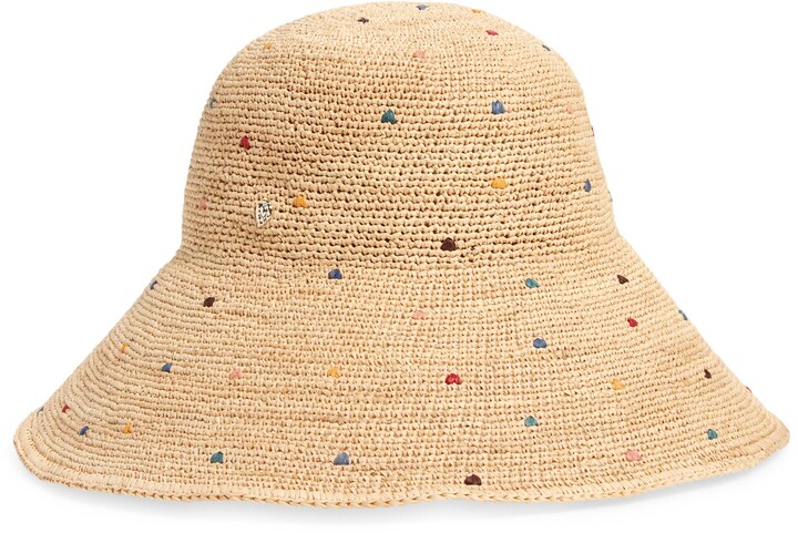 Helen Kaminski Rainbow Dot Wide Brim Raffia Hat - ShopStyle