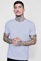 Thumbnail for your product : boohoo Crew Neck T-Shirt with Rolled Sleeves