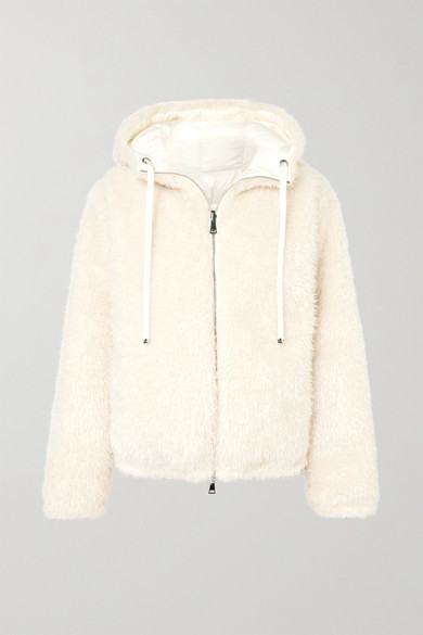 Moncler Reversible Hooded Faux Shearling Quilted Down Jacket - White -  ShopStyle